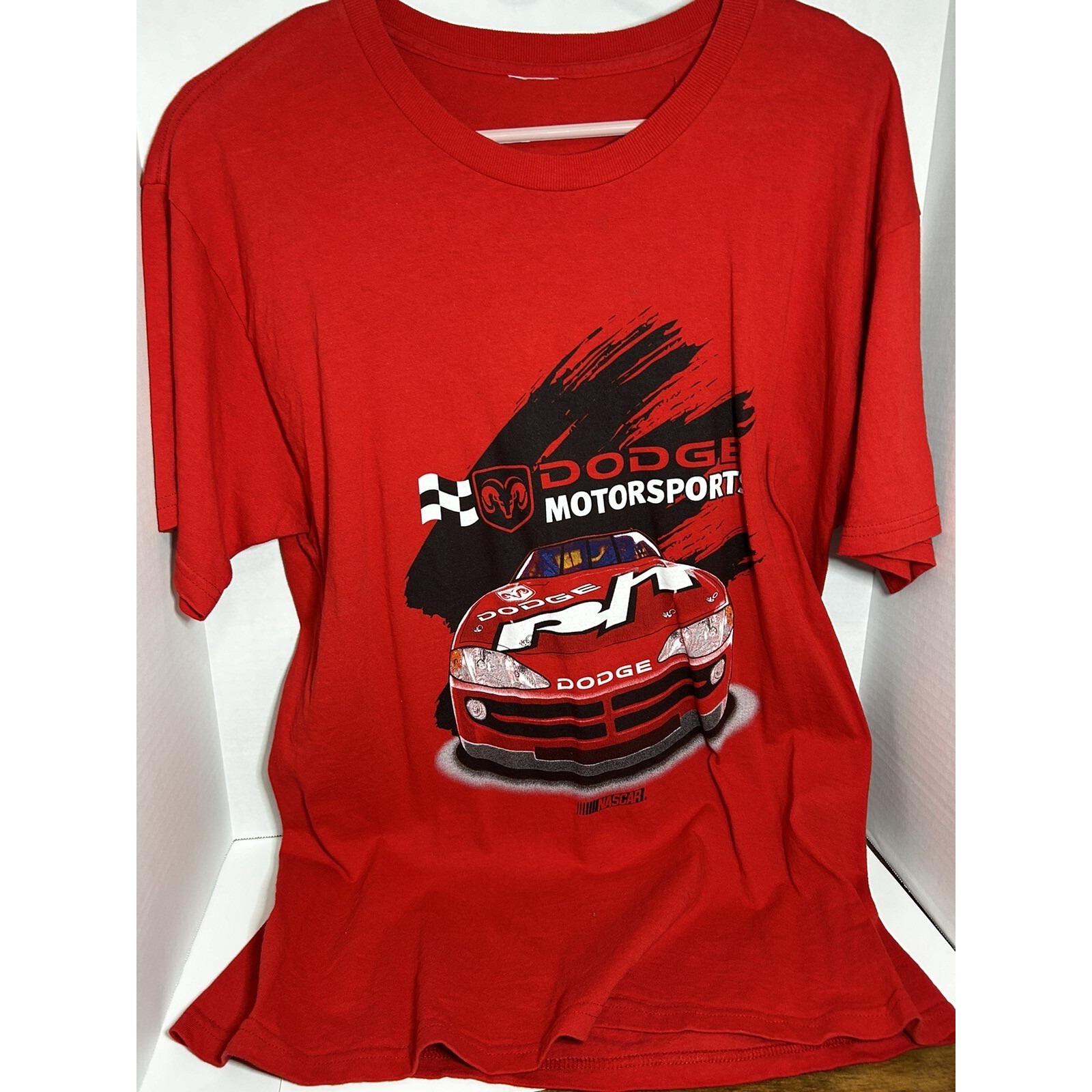 Vintage Dodge Motorsports TShirt Mens Large Red Nascar Racing Vintage Dodge Motorsports TShirt Mens Large Red Nascar Racing